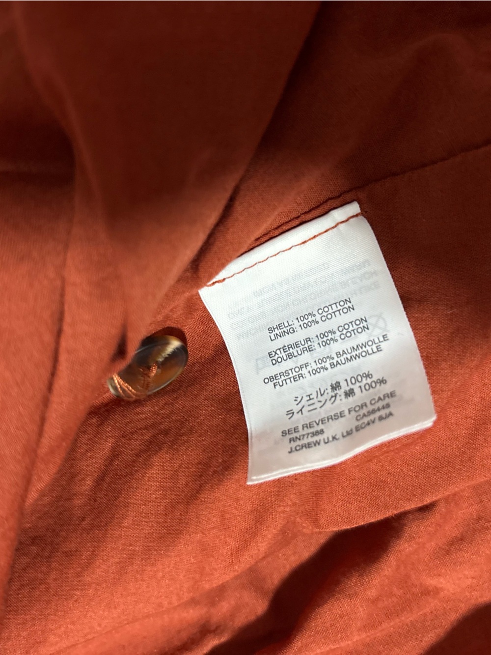 Madewell Button-Front Midi Skirt in Rust - Picture 5 of 6